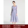 司歌V领端庄几何连衣裙印花气质优雅A881356 商品缩略图0