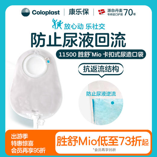 胜舒Mio二件式卡扣尿路造口袋11492/11498/11500【康乐保官方商城】 商品图0