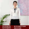 司歌蕾丝修身上衣圆领长袖复古套头T901294X 商品缩略图0