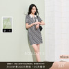 三彩2026夏季新款条纹连衣裙短袖直筒裙短裙休闲简约S 商品缩略图0