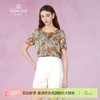 乔万尼重磅真丝衬衫女新款短袖复古设计EF2C362 商品缩略图0