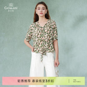 乔万尼真丝小衫桑蚕丝衬衫系带休闲宽松EI2C798