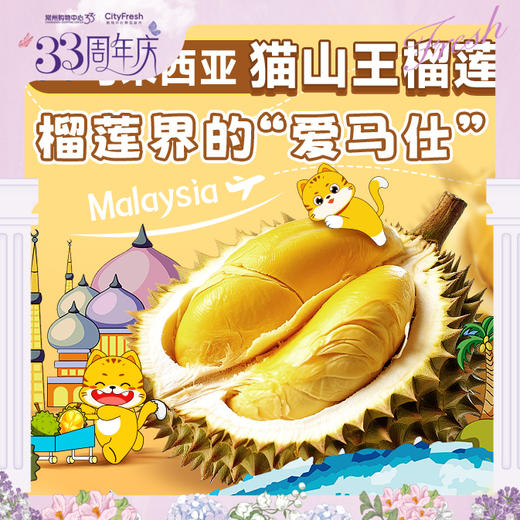 【BF】猫山王榴莲精品整果A级（房数保证 不足包赔） 商品图0