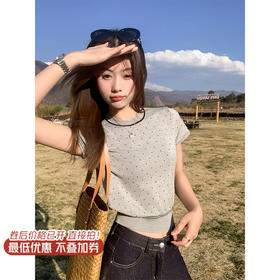 【129元任选2件】现货！2色针织波点短袖