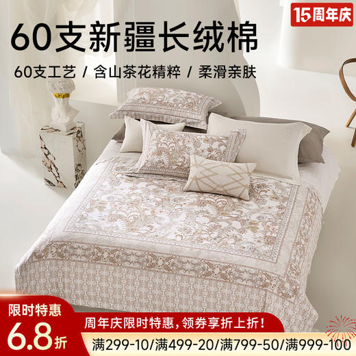 新疆长绒棉60支印花四件套(芸川) 商品图0