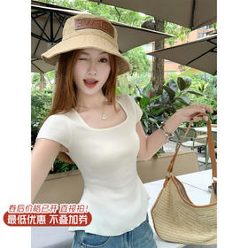 <曾小咸推荐>3.26现货秒杀 ！微信超特价！！2色方领短袖T恤 日常129.99 立减70 秒杀59.99！