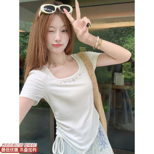【129元任选2件】现货！侧边抽绳短袖 商品图0