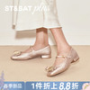 星期六26春新款优雅鎏金蝴蝶结粗跟玛丽珍SSE1111042 商品缩略图0