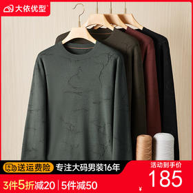 【DDS】大依优型大码男装圆领针织衫毛衫弹力加肥加大休闲百搭男士上衣
