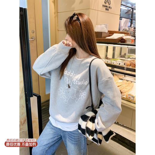 <曾小咸推荐>现货秒杀 ！微信超特价！印花圆领加绒卫衣 日常179.99 立减80 秒杀99.99！！ 商品图0