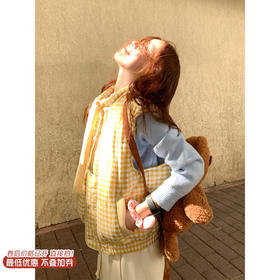 <曾小咸推荐>现货秒杀 ！微信超特价！韩系多巴胺格子马甲 日常249.99 立减120 秒杀129.99！！