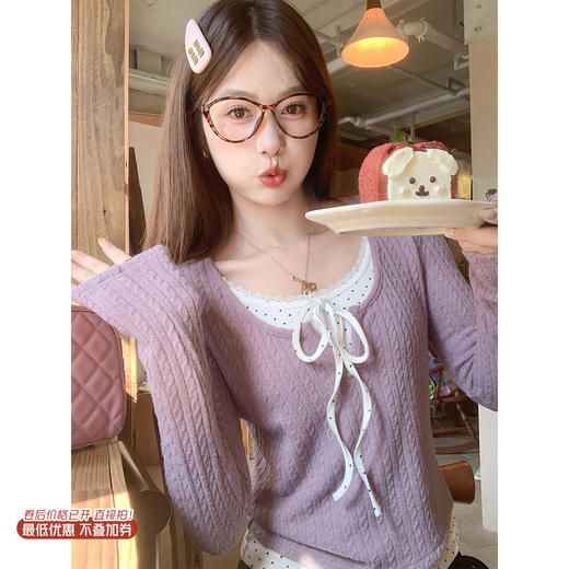 <曾小咸推荐>现货秒杀 ！微信超特价！ 假两件撞色针织衫 日常189.99 立减 秒杀79.99！！ 环保皮草毛绒外套 秒杀169.99！ 商品图0