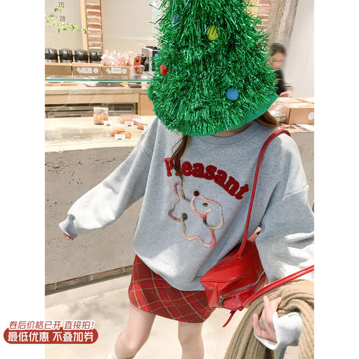 <曾小咸推荐>现货秒杀 ！微信超特价！韩系小狗加绒卫衣 日常199.99 立减110 秒杀89.99！！ 商品图0