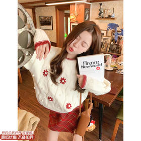 <曾小咸推荐>现货秒杀 ！微信超特价！韩系花朵刺绣毛衣 日常239.99 立减140 秒杀99.99！！