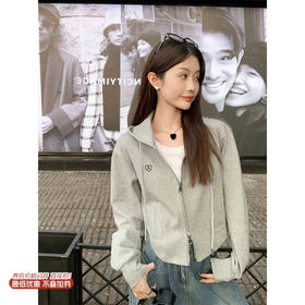 <曾小咸推荐>现货秒杀 ！微信超特价！ 韩系短款拉链连帽卫衣 日常189.99 立减100 秒杀89.99！！