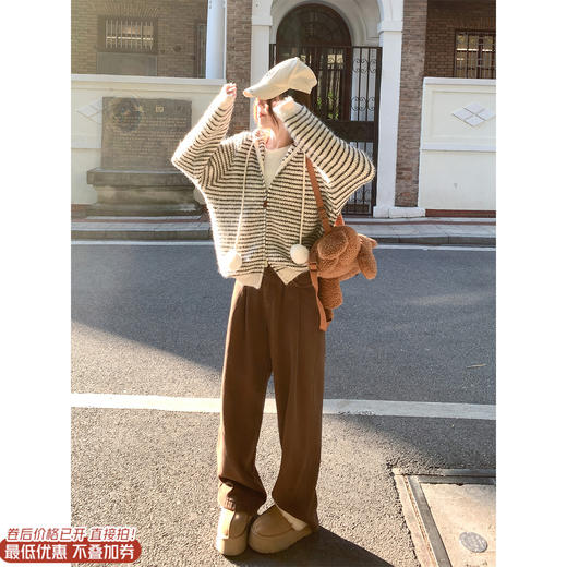 <曾小咸推荐> 2.5 现货秒杀 ！微信超特价！条纹连帽毛衣外套 日常209.99 立减120 秒杀89.99！！ 商品图0