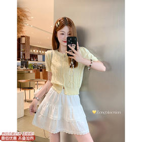 【149元任选2件】 现货！针织蝴蝶结短袖