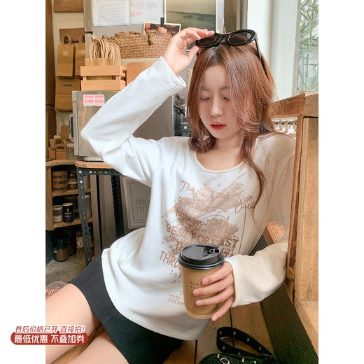 <曾小咸推荐>现货秒杀 ！微信超特价！韩系字母印花打底衫 日常149.99 立减80 秒杀69.99！！ 毛呢半裙 秒杀59.99！！ 商品图0