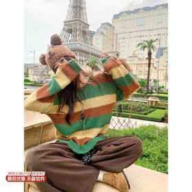 <曾小咸推荐>现货秒杀 ！微信超特价！彩色条纹针织衫 日常169.99 立减80 秒杀89.99！！