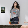 三彩2026夏季新款字母草莓印花T恤宽松短袖套头衫上衣休闲M 商品缩略图0