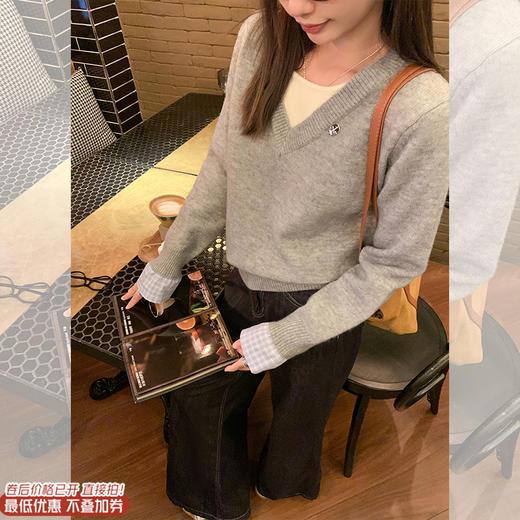 <曾小咸推荐>现货秒杀 ！微信超特价！假两件格子毛衣 日常169.99 立减80 秒杀89.99！！ 商品图0