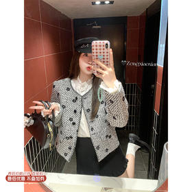 【269元任选2件】现货！成本巨贵，拍下包赚！黑色绣花小香风外套