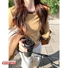 <曾小咸推荐>现货秒杀 ！微信超特价！撞色条纹t恤 日常119.99 立减50 秒杀69.99！！