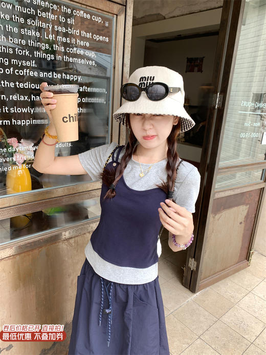 <曾小咸推荐>现货秒杀！假两件短袖T 日常119.99/件 立减60 秒杀59.99/件！ 商品图0