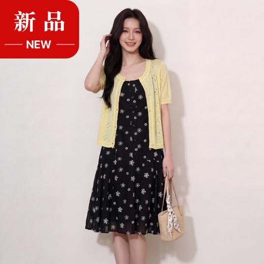 奢姿大码女装2026夏季减龄碎花吊带裙两件套胖妹妹时尚甜美风套装9962995008AB 商品图0