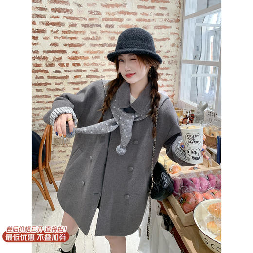 <曾小咸推荐>2.7现货秒杀 ！微信超特价！波点披肩 日常109.99 立减70 秒杀39.99！！毛呢中长款大衣  秒杀189.99！！ 商品图0