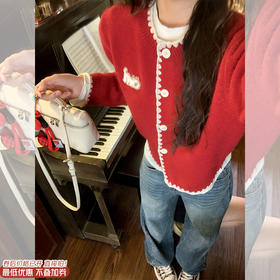 <曾小咸推荐>现货秒杀 ！微信超特价！撞色毛织短款开衫 日常189.99/件 立减100 秒杀89.99/件！！