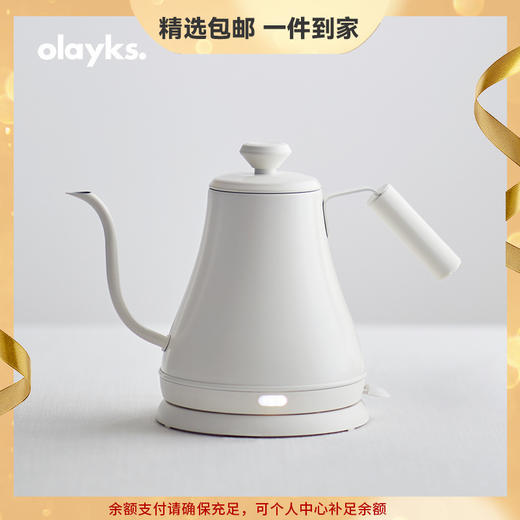 olayks欧莱克手冲咖啡壶电热水壶家用细口长嘴小型烧水壶泡茶器 心选到家 商品图0