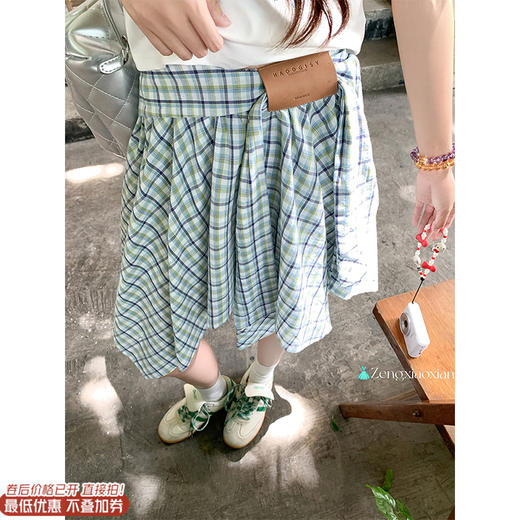 【149元任选2件】 现货！格子不规则半身裙 商品图0