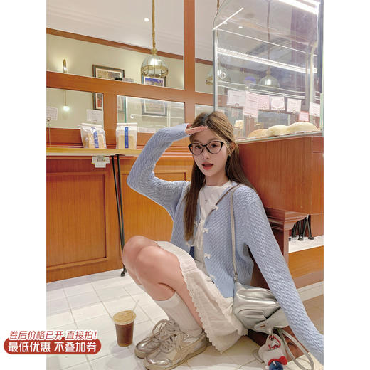 【179元任选2件】最后一波现货！蝴蝶结绑带设计针织衫 商品图0