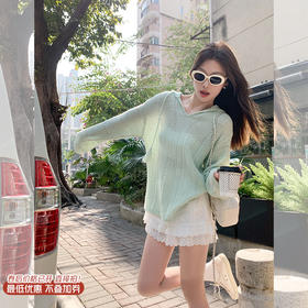 【169元任选2件】最后一波现货！宽松慵懒绿色连帽针织衫