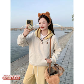 【189元任选2件】现货！黄色连帽拼接灰色卫衣