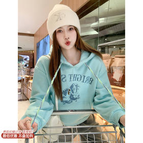 <曾小咸推荐>2.10现货秒杀 ！微信超特价！小狗印花连帽加绒卫衣 日常219.99 立减130 秒杀89.99！！