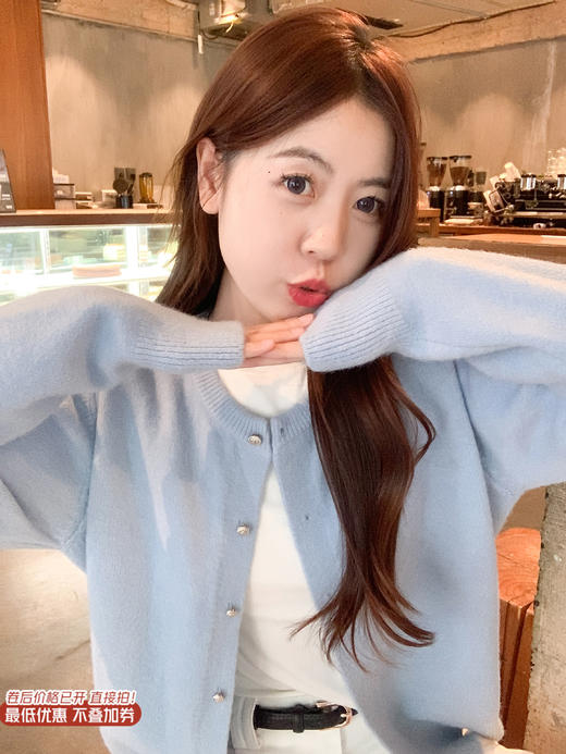 <曾小咸推荐>2.7现货秒杀 ！微信超特价！4色韩系圆领毛衣开衫 日常149.99 立减70 秒杀79.99！！ 商品图0