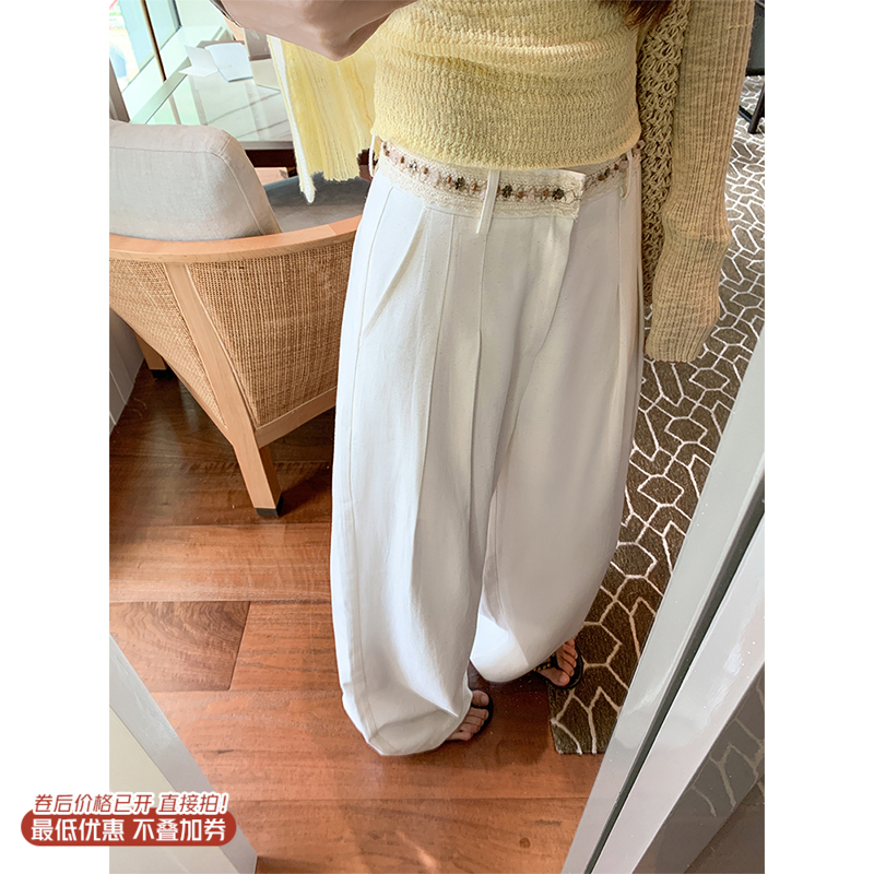 <曾小咸推荐>4.4现货秒杀！微信超特价！腰头钉珠休闲裤 日常189.99 立减100 秒杀89.99！杏色开衫两件套79.99！！