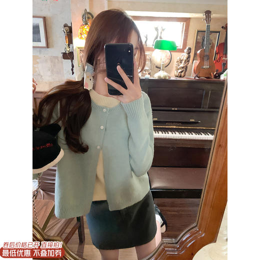 <曾小咸推荐>现货秒杀 ！微信超特价！韩系假两件针织开衫 日常189.99 立减100 秒杀89.99！！ 商品图0