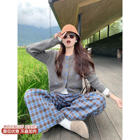 <曾小咸推荐>现货秒杀 ！微信超特价！韩系蓝格子休闲裤 日常179.99 立减90 秒杀89.99！！