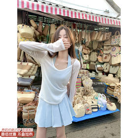 【129元任选2件】现货！蓝色百褶半身裙