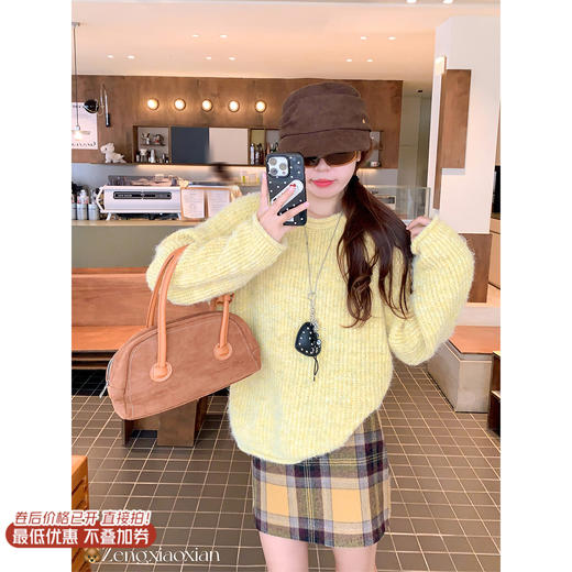 <曾小咸推荐>现货秒杀 ！微信超特价！韩系2色圆领毛衣 日常169.99 立减80 秒杀89.99！！ 商品图0