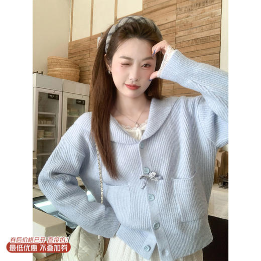 <曾小咸推荐>3.17现货秒杀 ！微信超特价！韩系翻领连帽针织毛衣 日常229.99 立减130 秒杀99.99！！ 商品图0