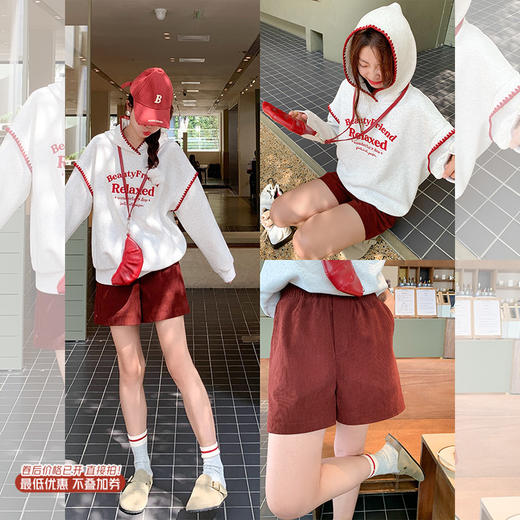 <曾小咸推荐> 现货秒杀！微信超特价！安可拉红短裤 日常119.99 立减50 秒杀69.99！！ 连帽卫衣（加绒）  秒杀109.99！ 商品图0