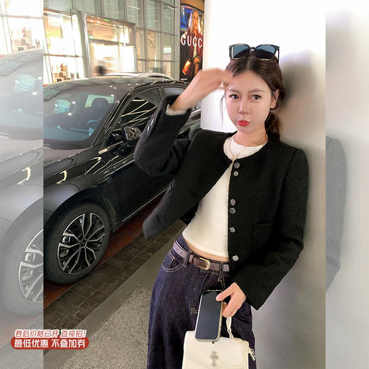 <曾小咸推荐>现货秒杀 ！微信超特价！黑色小香风外套 日常229.99 立减80 秒杀149.99！！ 商品图0