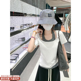 <曾小咸推荐>现货秒杀 ！微信超特价 2色假两件挂脖短袖T 日常109.99 立减60 秒杀49.99！休闲裤秒杀79.99！