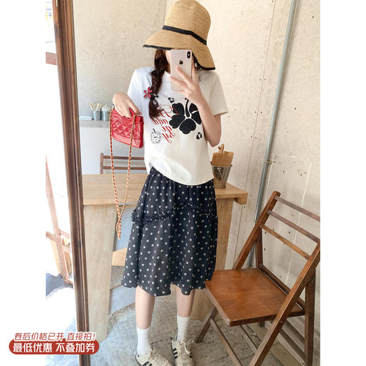 <曾小咸推荐>4.13现货秒杀 ！微信超特价！韩系印花短袖 日常109.99 立减50 秒杀59.99！！碎花半身裙  秒杀79.99！！ 商品图3