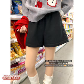 <曾小咸推荐> 现货秒杀！微信超特价！高腰毛呢短裤 日常129.99 立减70 秒杀59.99！