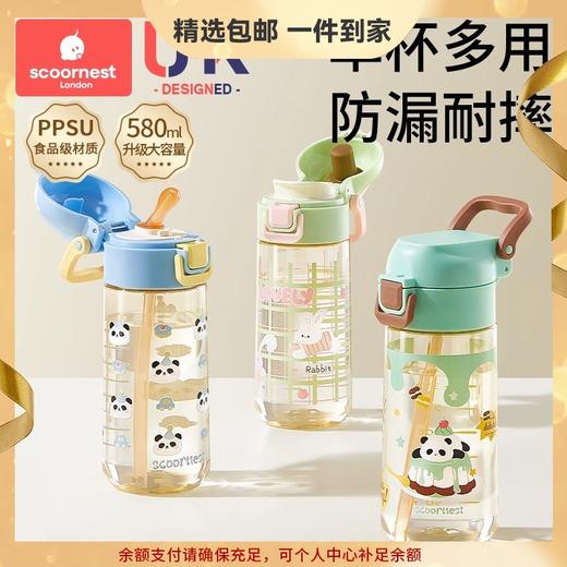 科巢儿童水杯上学专用PPSU宝宝幼儿园小学生直饮吸管便携防摔男女 商品图0